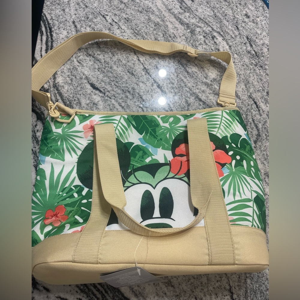 Disney Green and Red Floral Tote